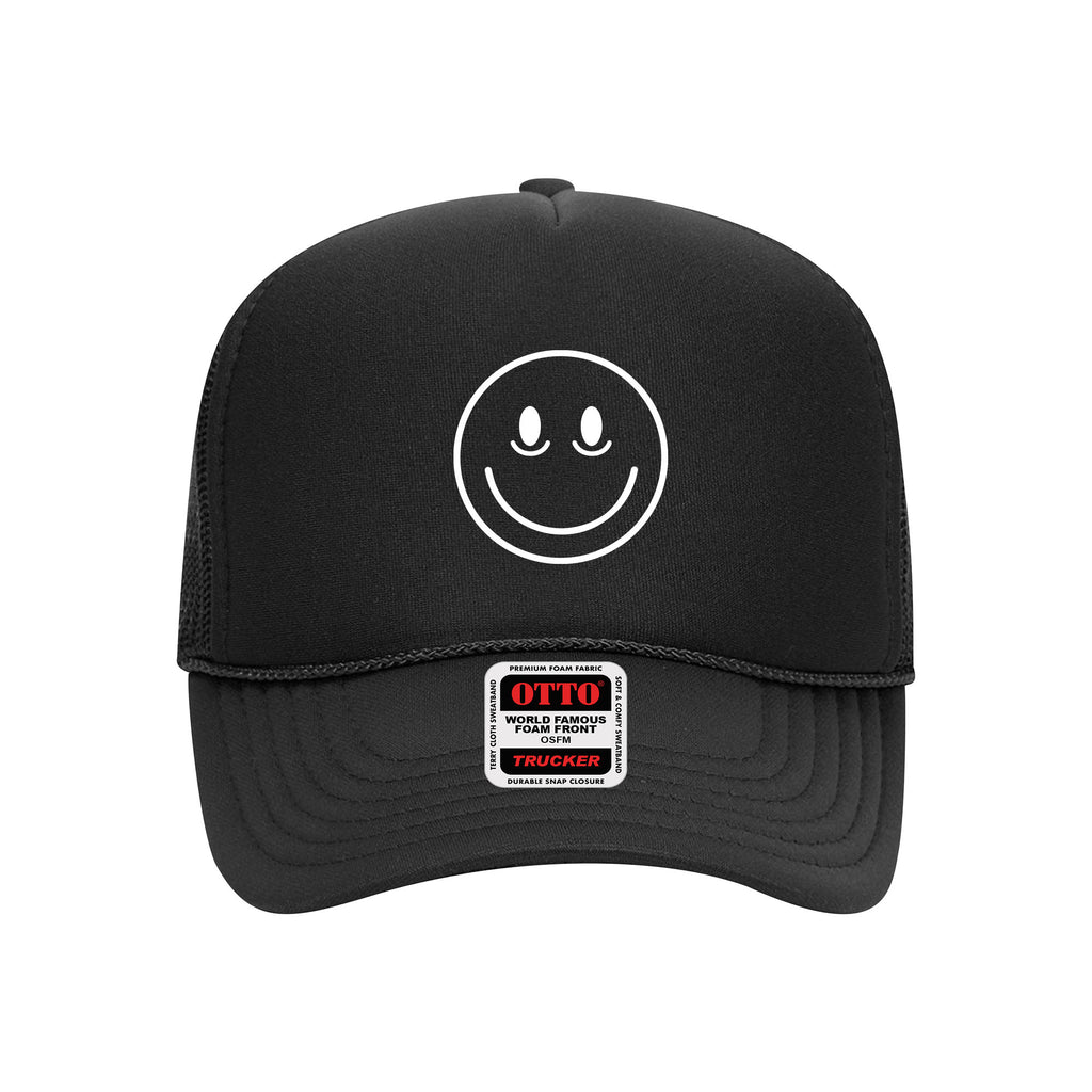 Herd Smiley Black Trucker Hat