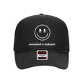 Smiley Overworked Black Trucker Hat