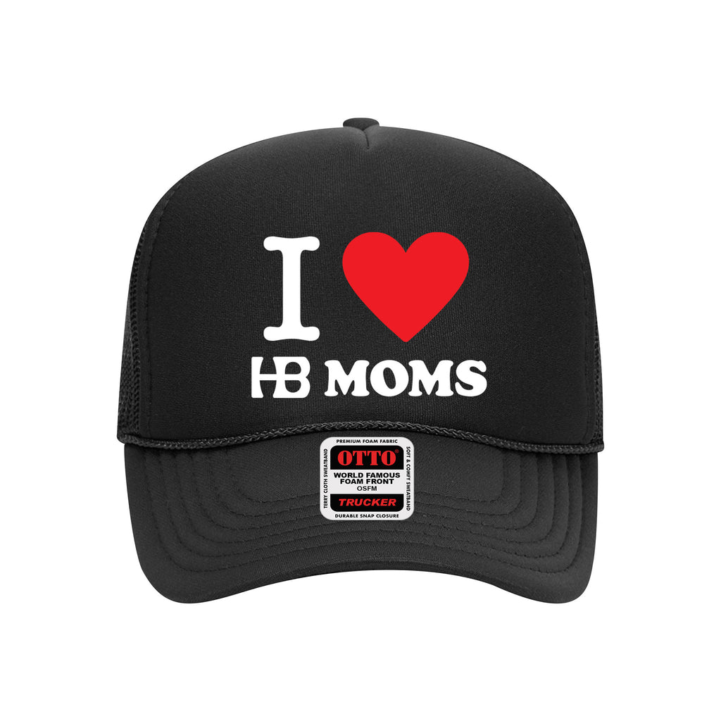 I <3 HB Moms Black Trucker Hat