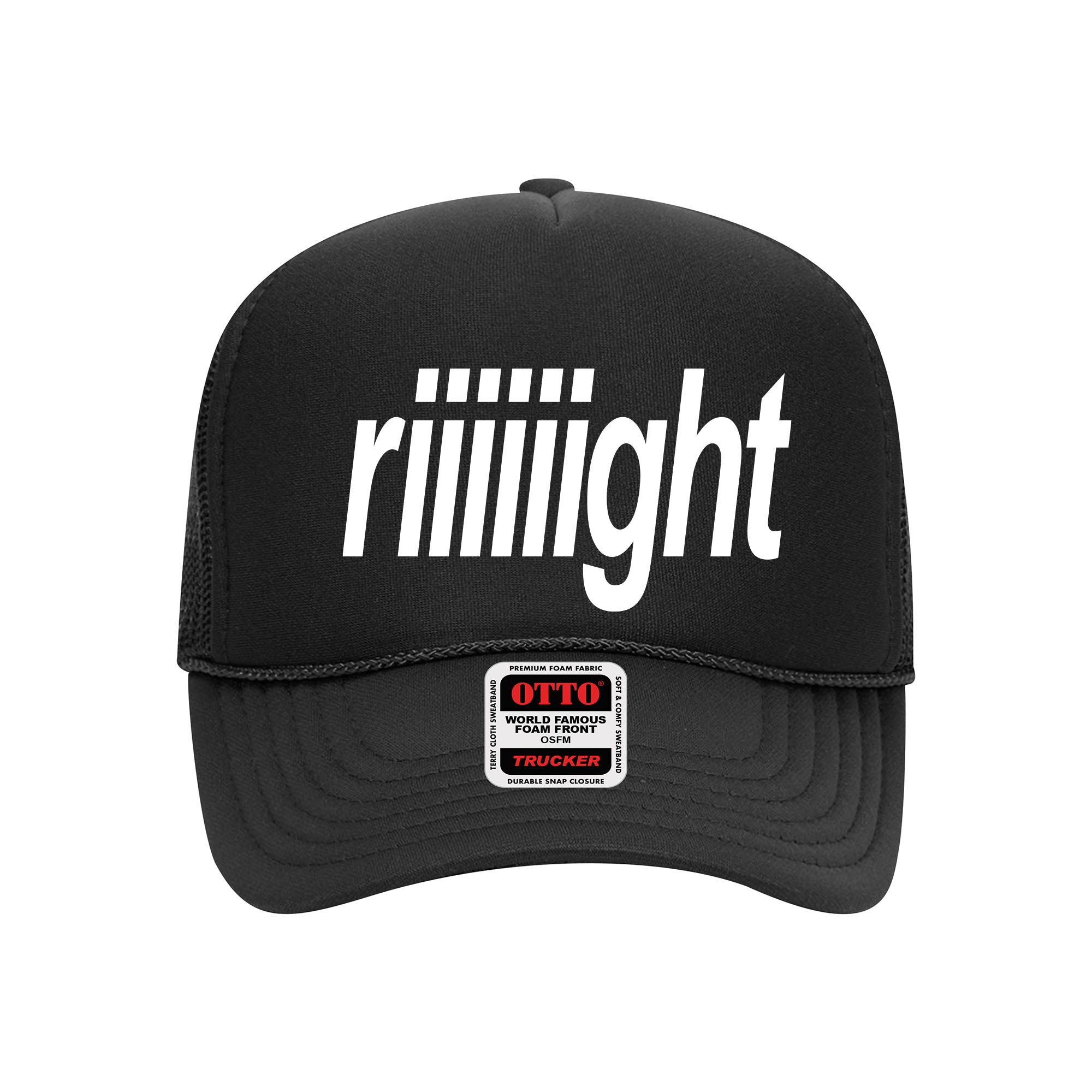 Riiiiiight Black Trucker Hat