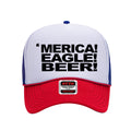 Merica! Eagle! Beer! RWB Trucker Hat