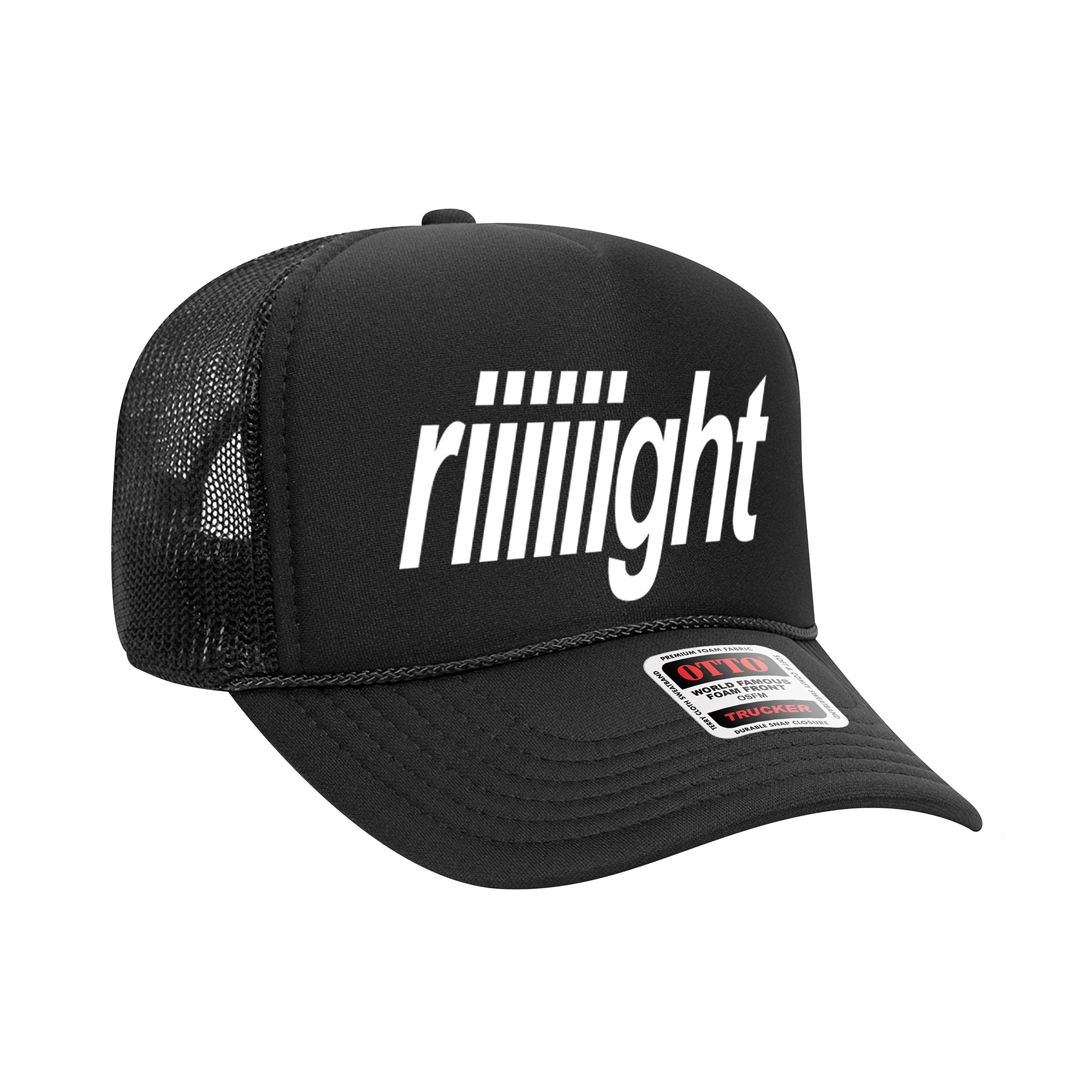Riiiiiight Black Trucker Hat