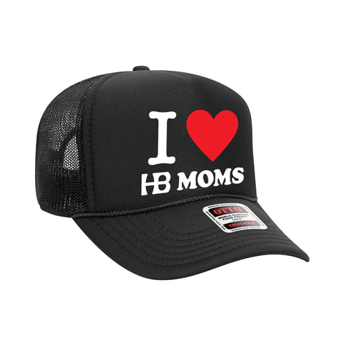 I <3 HB Moms Black Trucker Hat